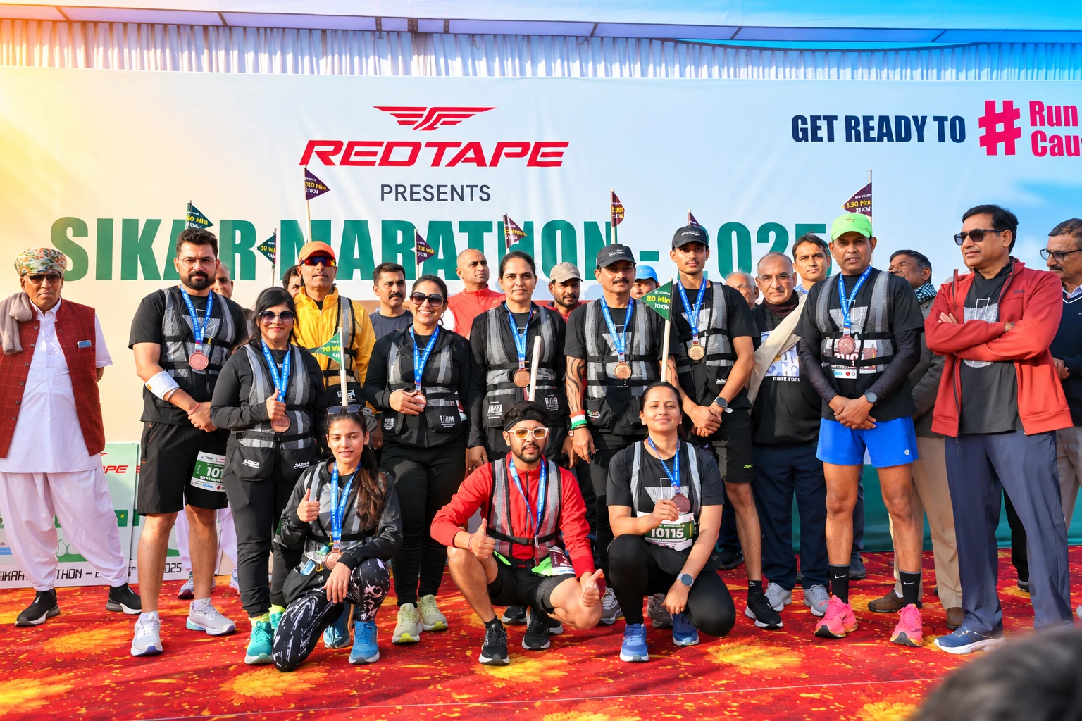 Sikar Marathon 2025 Finishers Group Photo