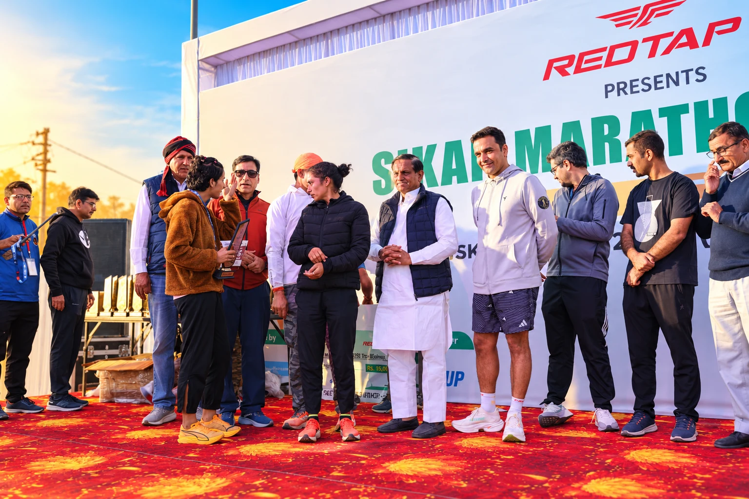 Sikar Marathon Awards Stage Gathering