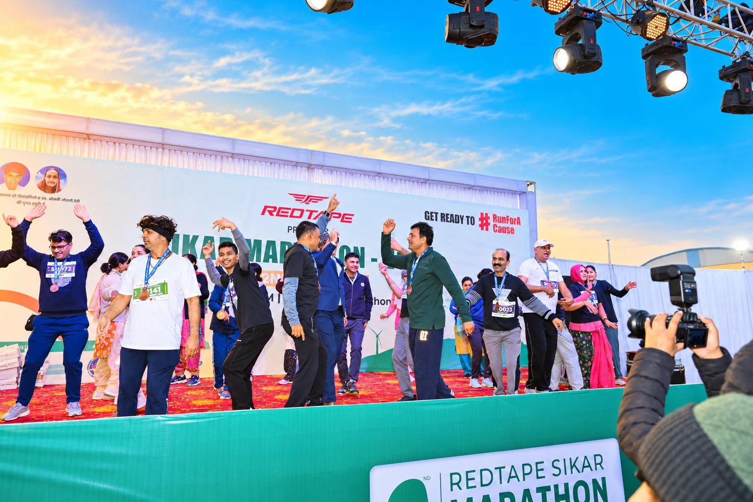 Sikar Marathon Stage Celebration