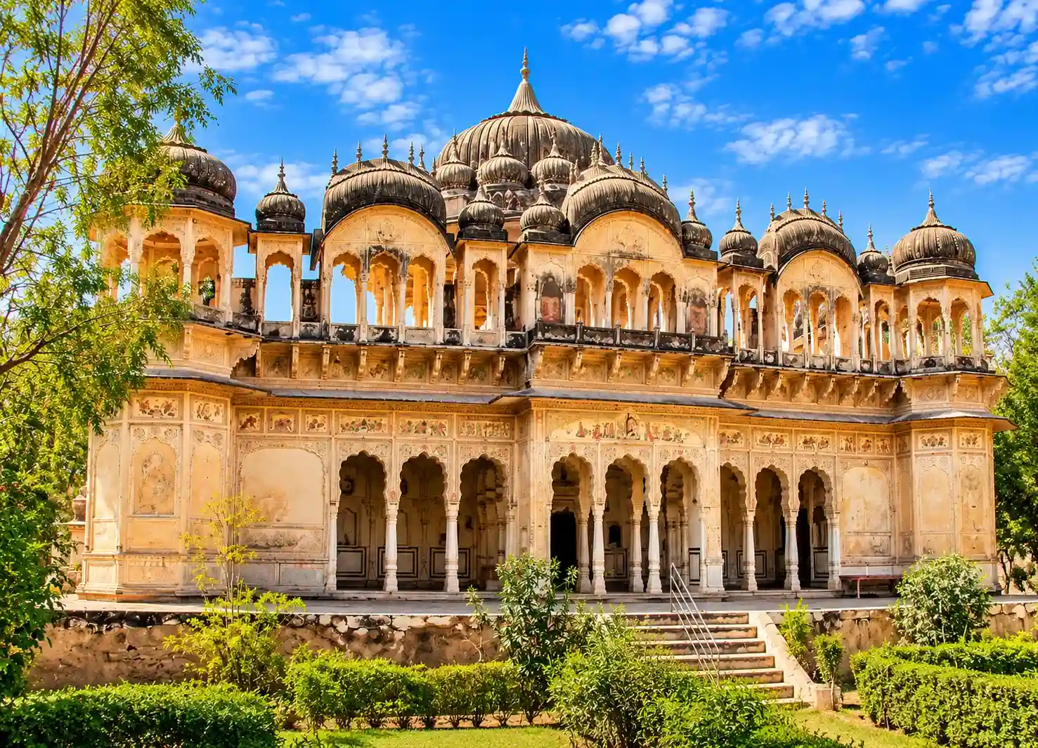 Sunlit Rajasthani Palace Garden (1)